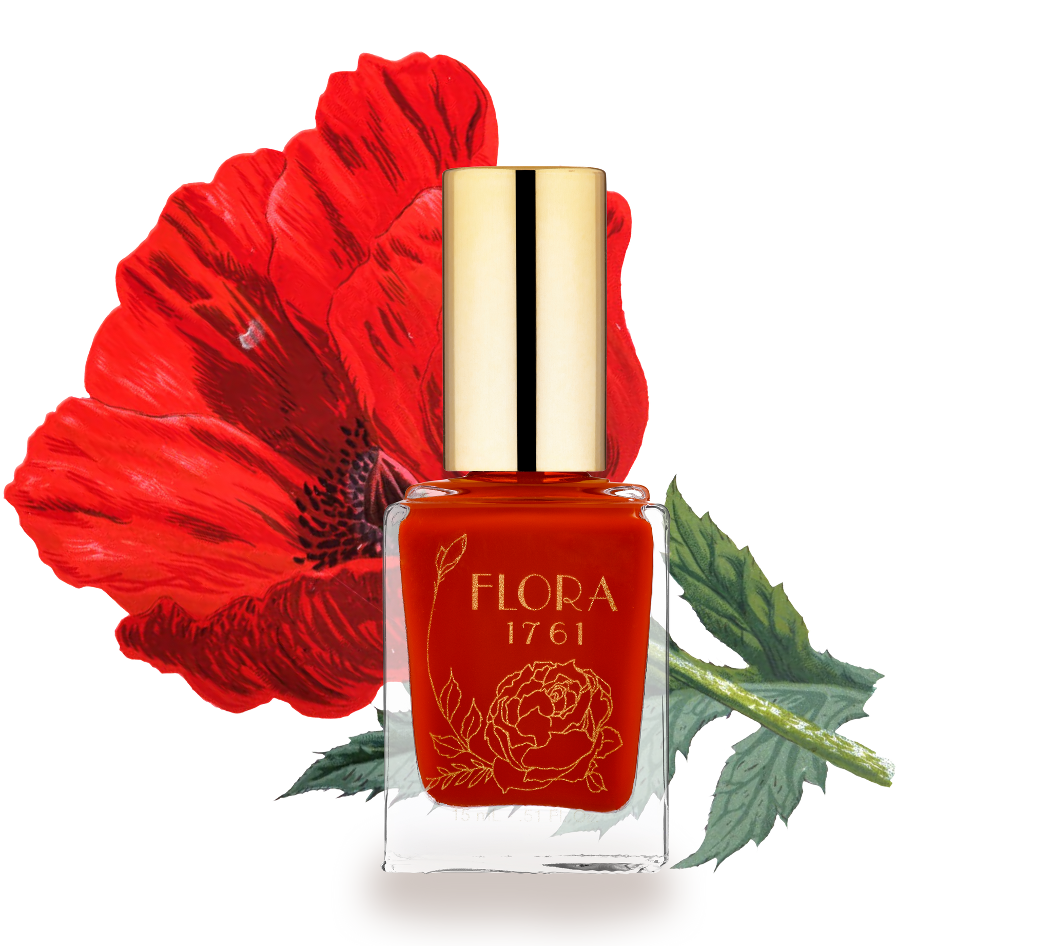 Nail Lacquer in Flanders Poppy – Flora 1761
